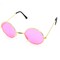 Pink Round Hippie Glasses - Pink 60's Style Hipster Circle Sunglasses - 1 Pair